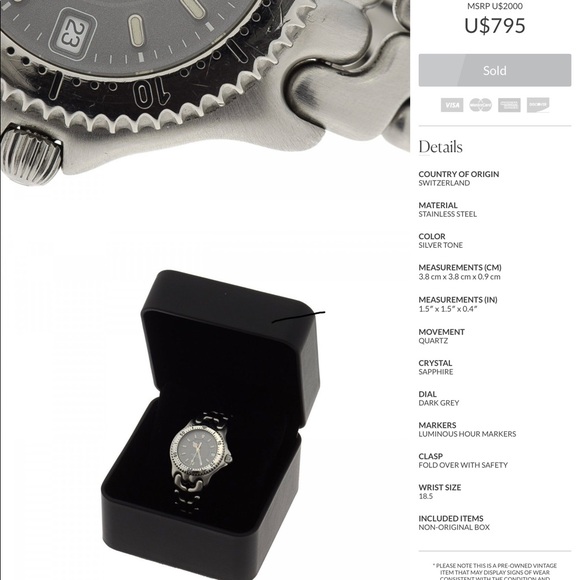 Tag Heuer S/el Professional 38mm WG1113-0 - Picture 8 of 8